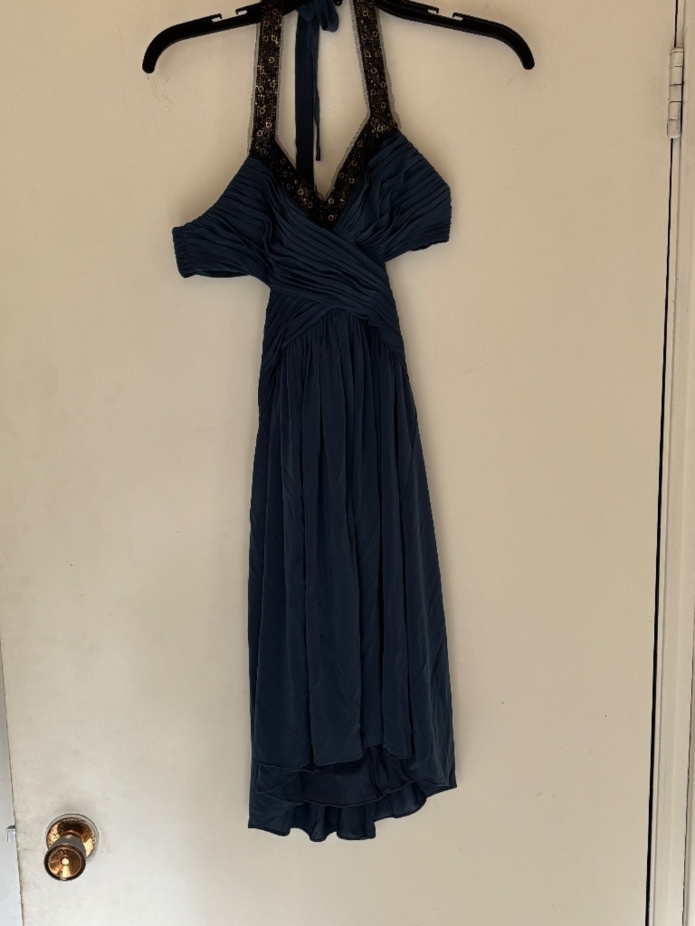 BCBG Max Azria Blue Halter Dress Size 2